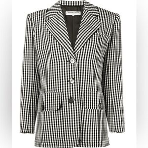 Vintage Saint Laurent Gingham Blazer